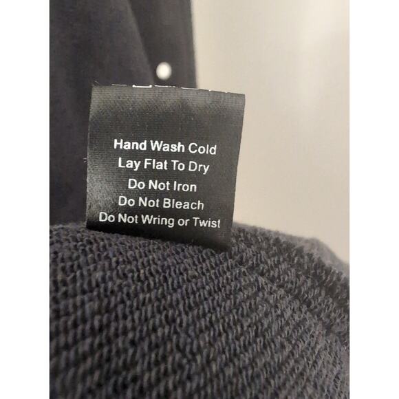 Pol faded oversized slouchy cozy loungewear hooded navy cardigan jacket - Picture 9 of 9